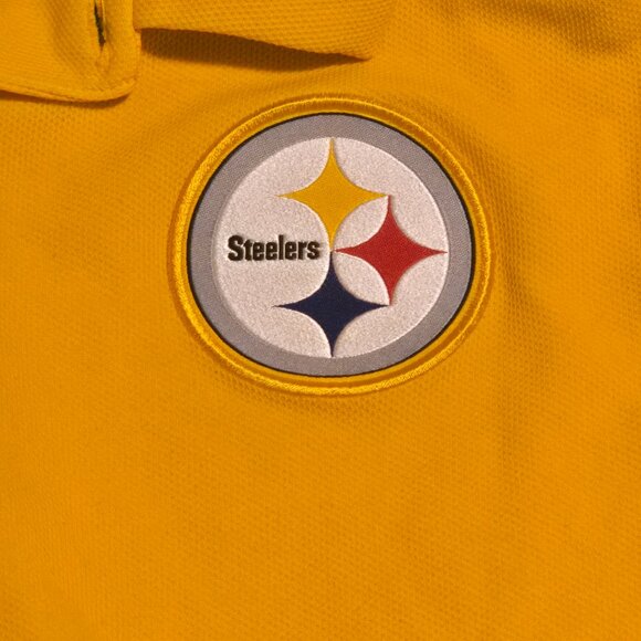 Men's Pittsburgh Steelers NIKE DRI-FIT Gold Polo Size Large - Picture 3 of 8